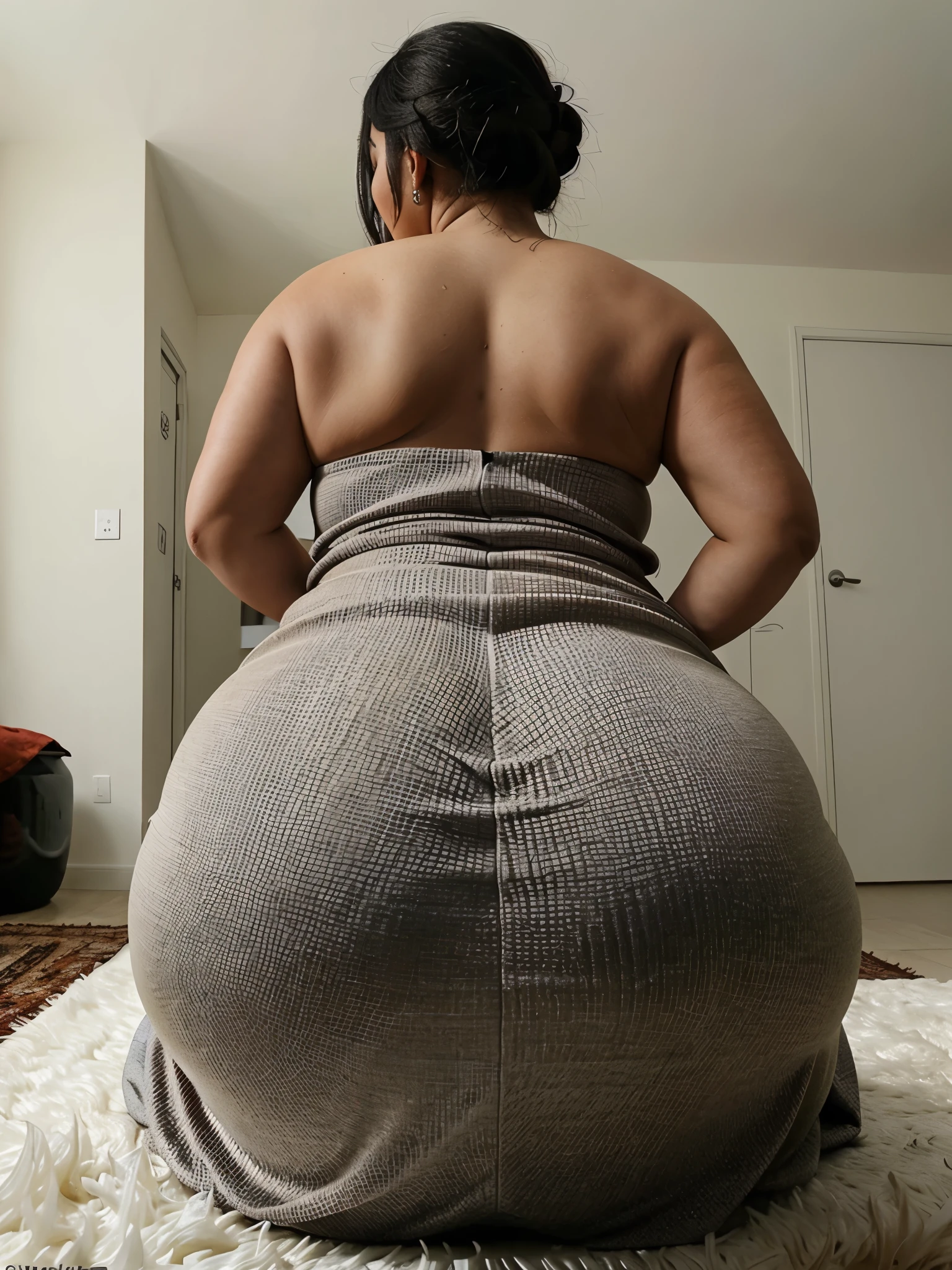 24 year old black girl, clothes off, From behind and on your knees, swollen anus, open anus and anal dilation