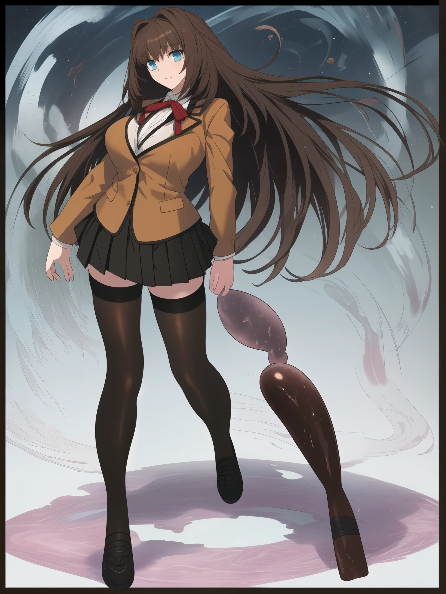 (must be follow these prompts:2.2),masterpiece,best quality,extremely detailed,(in her clothing:2.5),(adorable expression:2.6),(usual face:2.6),(pretty face:2.4),(normal body structures:2.6),(realistic:3),(displayed one girl on single picture:2.6),(A cute Japanese female college student who is a member of an exploration club at a university in Japan.:2.3),(The college student is exploring the forest in his exploring clothes.:2.2),(In this forest, tentacles are swarming, pulsating violently, waiting to ejaculate into her vagina.:1.9),(The female university student looks cute in her exploration clothes.:2.1),(The college student was dressed in an expedition suit and was exploring the forest when she was targeted by a tentacle that forced its very enlarged genitals into her beautiful vagina.:1.6),(The huge genitals that were thrust into the vagina of the female college student continue to ejaculate repeatedly.:1.7),(The semen ejaculated from the tentacles remains in the female college student's uterus and continues to be ejaculated repeatedly.:1.6),(The female college student has a very pretty face and is .:2.2),(The tentacle's genitals pulsate violently after crawling up the female college student's inner thighs and penetrating deep into her vagina.:1.7),(The female college student is short but has a slightly plump body.:1.7),(The female college student's expedition clothing is made of durable fabric that will never tear.:3.3),(Her breasts are completely hidden under her clothes:1.9),(she looks like a ta:2.0),(These were all things that happened to the female college student herself, and no one else.:3.5),(Make sure to depict the face:5.3),(Calm expression:4.3),(Innocent face:3),(The film depicts just one female college student.:3.3),(Only the female college student appears.:4.2),(Portrait Style:5)