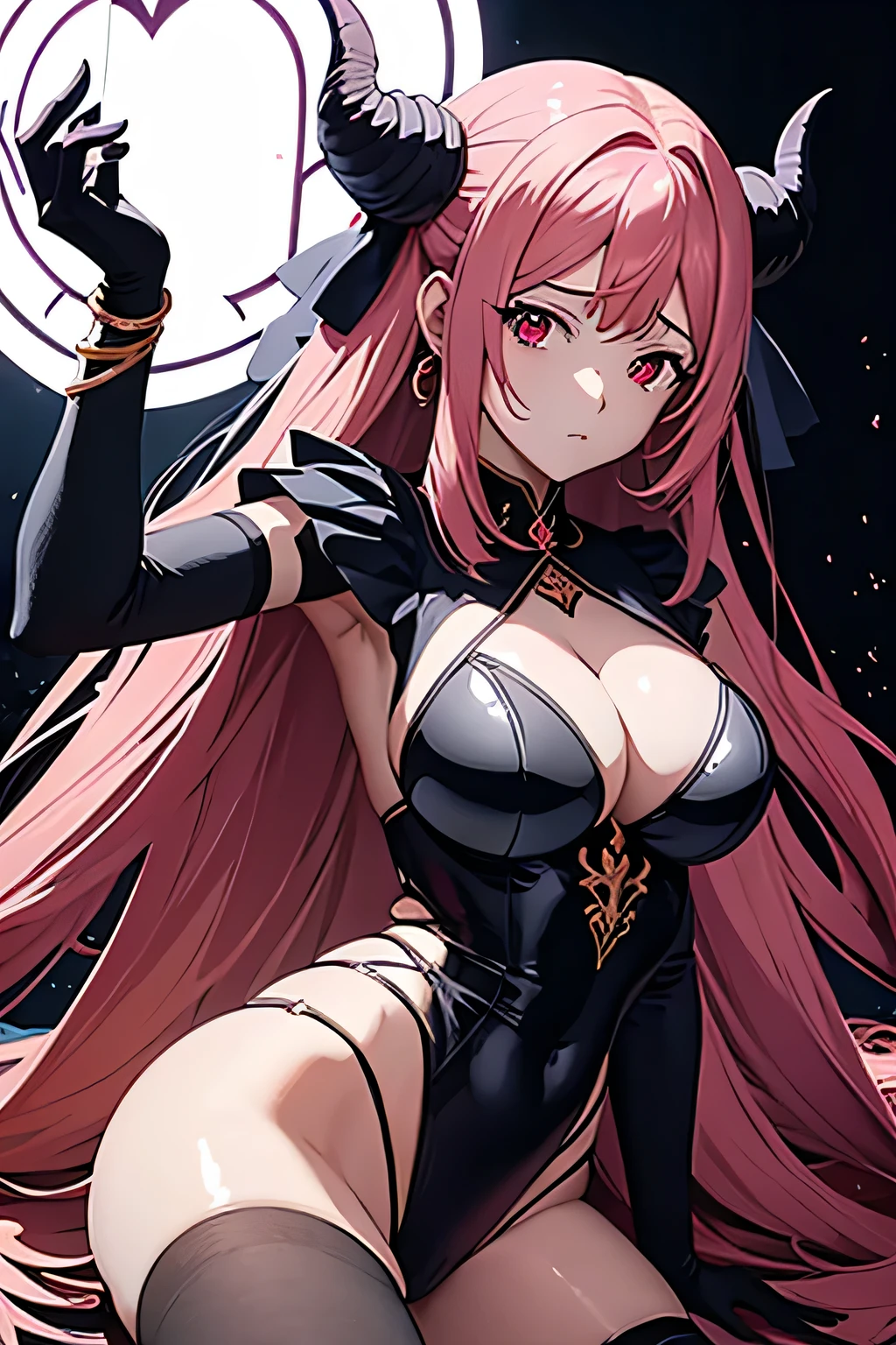 Goddess of demons, mulher alta malvada e maliciosa, (((arte anime)))