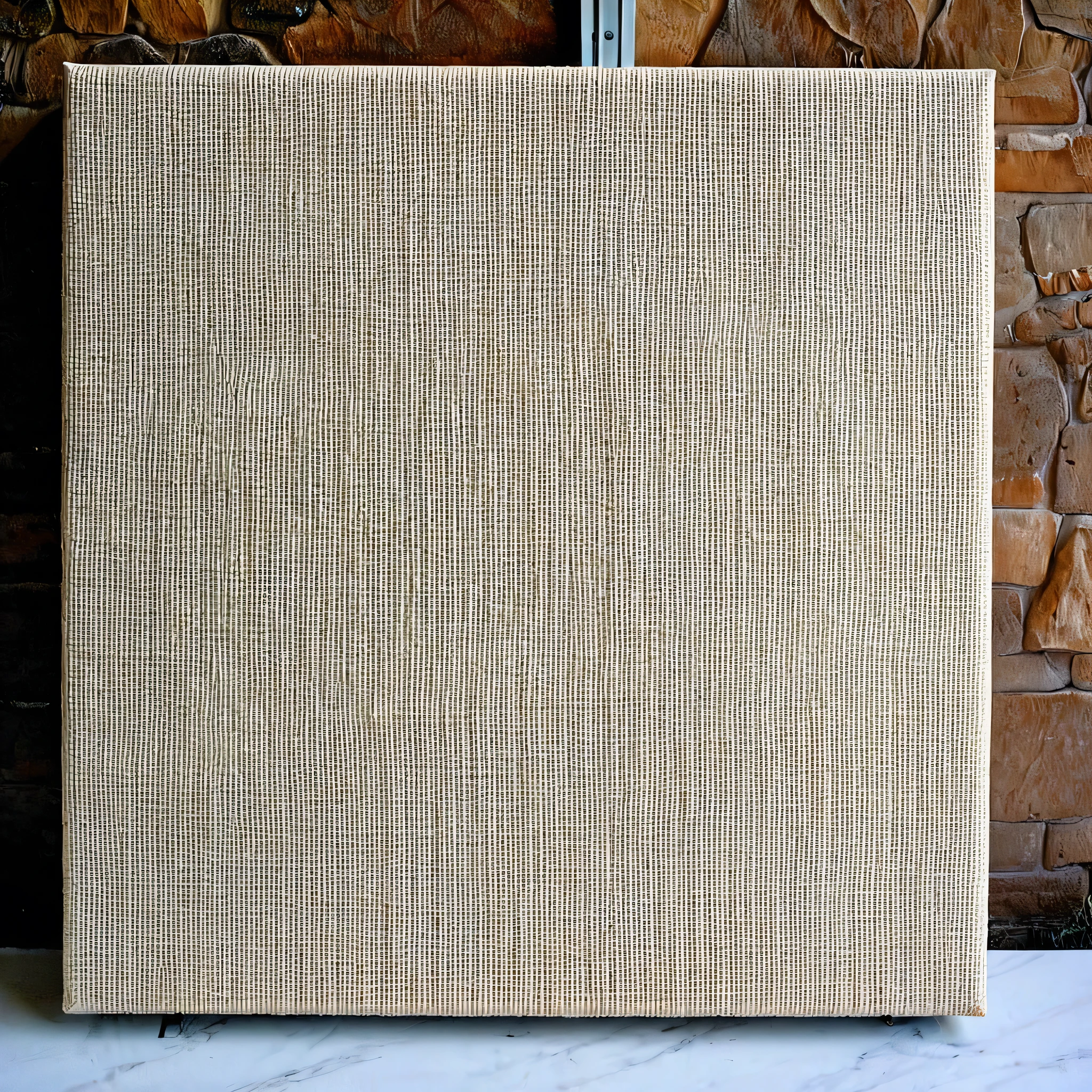 Artistic canvas with fine texture stretched on a stretcher, фон for text,Blank art canvas stretched on a stretcher, front view, front, for text, close-up from the front