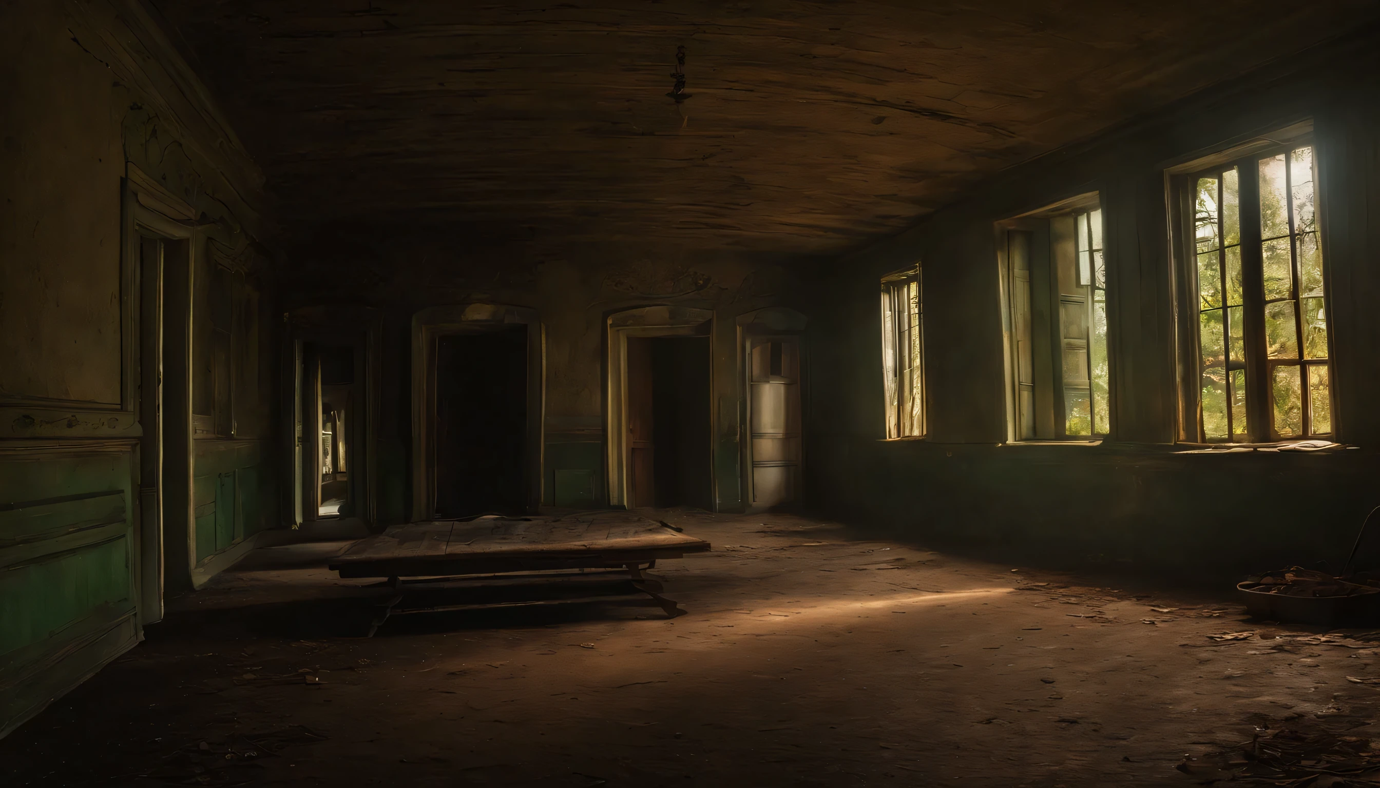 In the old, decrepit house on the outskirts of town, whispers echoed through the halls at night.