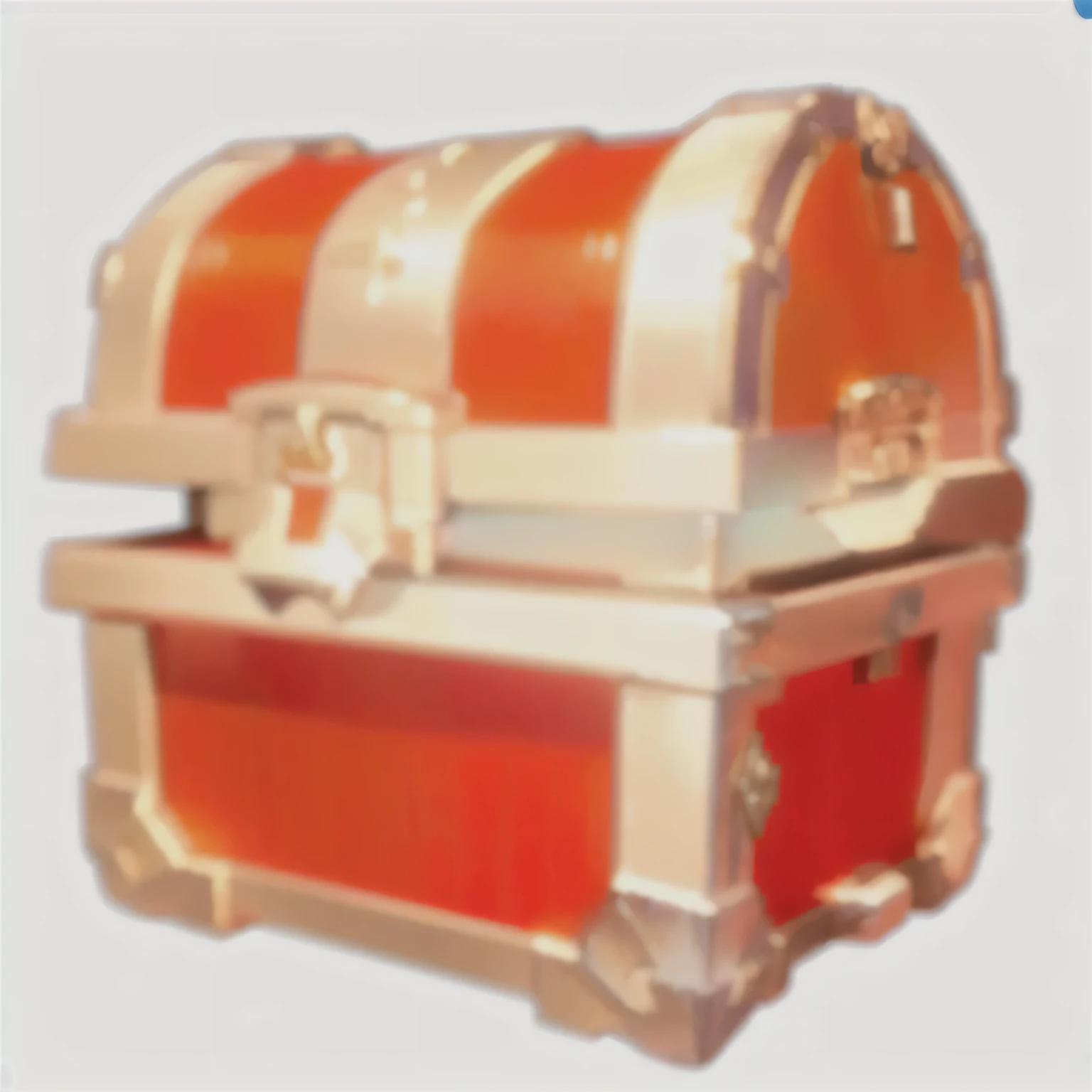 a close up of a red and white Chest with a lock, Loot boxes, Object Art, Role Playing Game Items, Modular Project, , Treasure Chests, Treasure Chest, Chest, Kaneko, large Chest, League of Legends Inventory Items, Treasure, plate armored Chest, video game item, dirty, full image, hiding large Treasure Chest, Treasure artifact, miniature, platinum