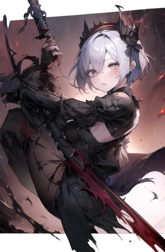 Anime girl, Anime drawing by Shitao, Pixiv, Self-sastructing art, Best Anime 4K Konachan Wallpaper, Gapmoe Yandere Grimdark, 2b ..., Amazing Anime 8K, 2b, Devil Anime Girl, Anime girl in a black dress, From Arknights, Anime Style 4k,(bloodborne)