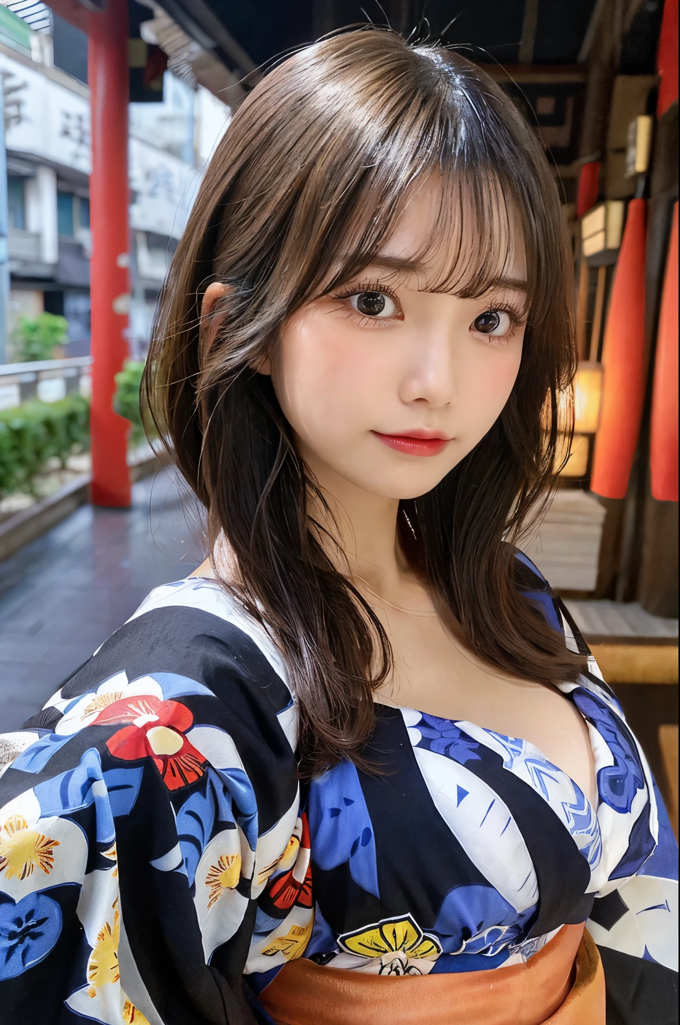 night、balcony、Angle from behind、A bust that shows cleavage、Outdoor、Nape、yukata、緑色のyukata、(((完全に開いているyukata:1.4)))、(open clothes:1.4)、(Sexual scenes)Age 25、Has bangs、double eyelid、purity、Transparent fair skin、Fluffy hair、(Very large round breasts:1.3)、Beautiful Eyes、Detailed eyes、It is detailed、Long eyelashes、美しいdouble eyelid、Depression