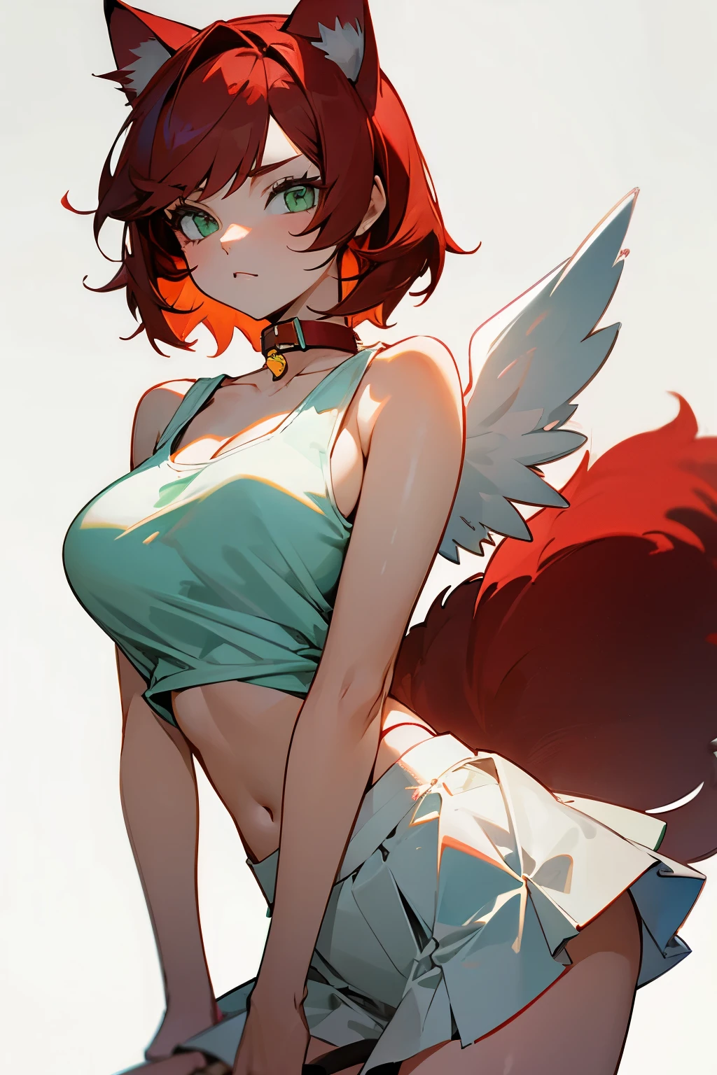 (best quality, masterpiece), looking at viewer, monster girl, harpie girl, nude, feathered wings, claws,