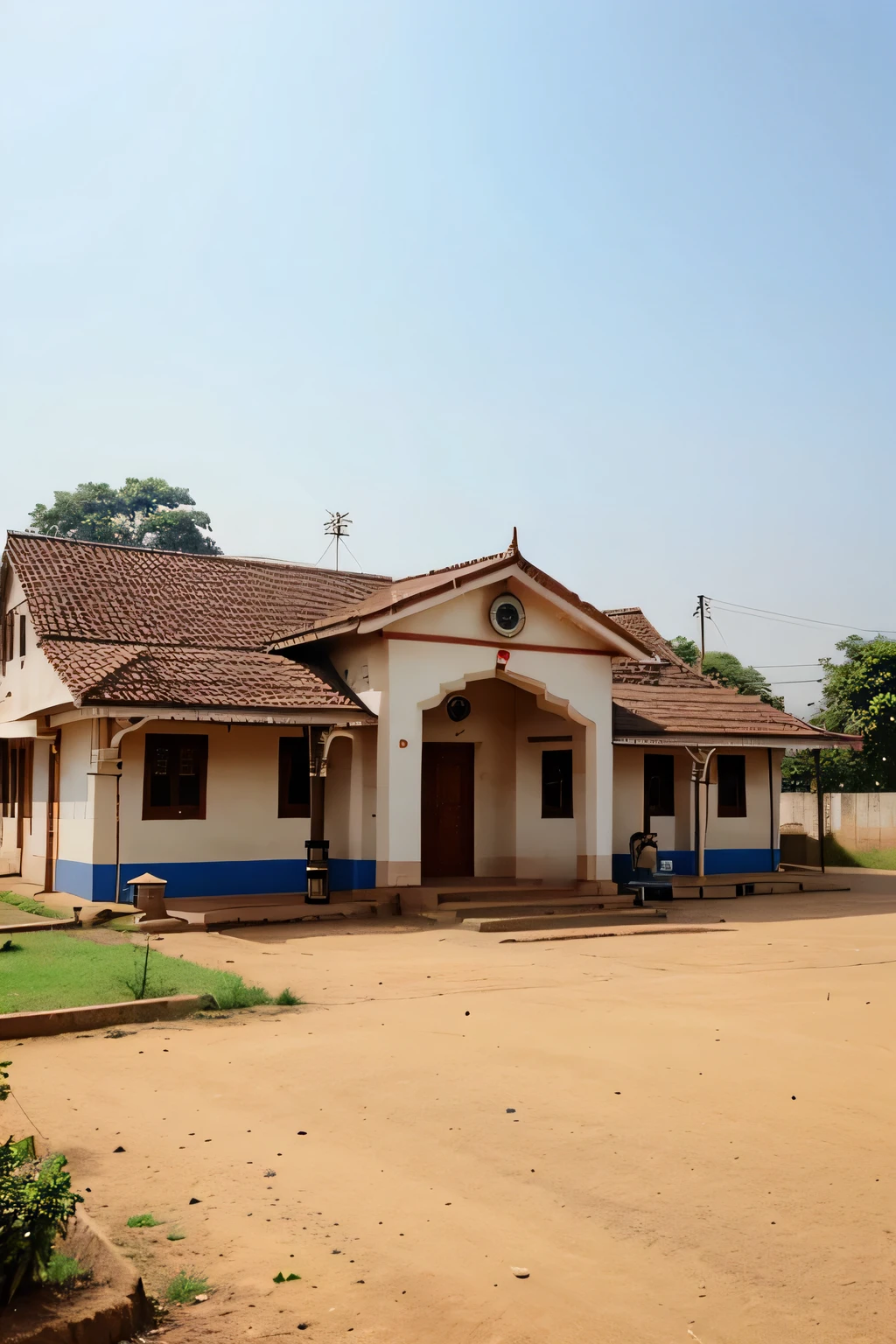 karnataka village police station, front,