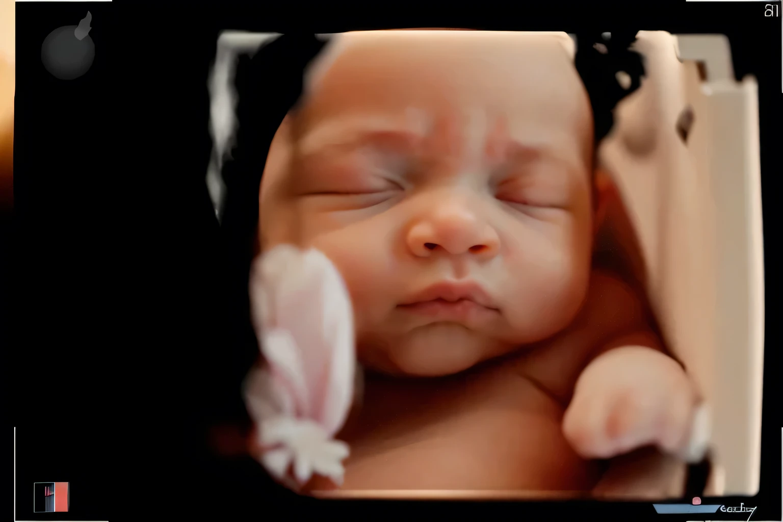 sleeping grumpy baby girl
