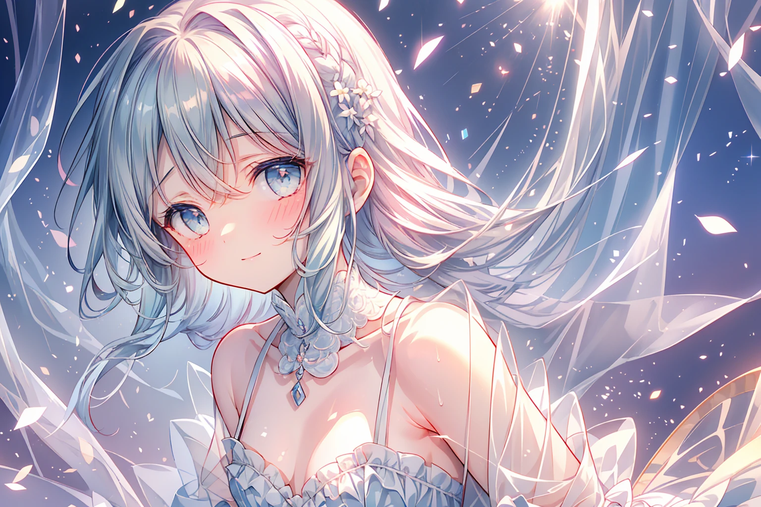 masterpiece, best quality, extremely detailed, (illustration, official art:1.1), 1 girl ,(((( light blue long hair)))), ,(((( light blue long hair)))),light blue hair, ,10 , long hair ((blush)) , cute face, big eyes, masterpiece, best quality,(((((a very delicate and beautiful girl))))),Amazing,beautiful detailed eyes,blunt bangs((((little delicate girl)))),tareme(true beautiful:1.2), sense of depth,dynamic angle,,,, affectionate smile, (true beautiful:1.2),,(tiny 1girl model:1.2),)(flat chest)),(highest quality: 1.5), (Super detailed: 1.5), (highest quality: 1.5), (nagisa))), I&#39;ve always believed in the connection to whispering jokes Even though the desert is visible in the distance, it&#39;s just a blurry 6th magnitude star, But I got carried away with my own thoughts.. Crossing the fence of pride for the first time, I want to send a song like the wind If I run barefoot holding the embers of the field, calm day々Phantom is dyed by the sound of waves, Don&#39;t wake up, the last-minute delusion that I lived without throwing away my distorted memories, with you it&#39;s water、always flowing. Even if the place you end up is the end, calm day々Phantom is dyed by the sound of waves, don't wake up nagisa mixes their dreams swaying and shining shining... shining... calm day々Phantom is dyed by the sound of waves, don't wake up nagisa mixes their dreams swaying and shining
