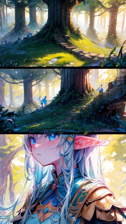 (elf\(chibi,so many of them,living daily life,eating food,washing clothes,talking each other,living on Yggdrasil\)),background\(Yggdrasil\(very huge tree,elf settlement\),forrest,beautiful lake around Yggdrasil\), BREAK ,quality\(8k,wallpaper of extremely detailed CG unit, ​masterpiece,hight resolution,top-quality,top-quality real texture skin,hyper realisitic,increase the resolution,RAW photos,best qualtiy,highly detailed,the wallpaper,cinematic lighting,ray trace,golden ratio\),isometric view,(close up elf:1.5)