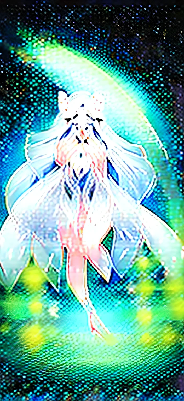 white hair,Full body nudity,larger breasts,symmetrical breasts,Fine thighs,White skin