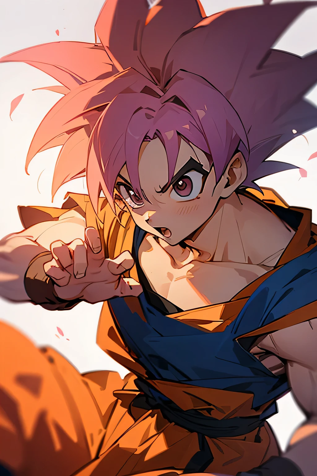 goku ultra insting pink hair moves