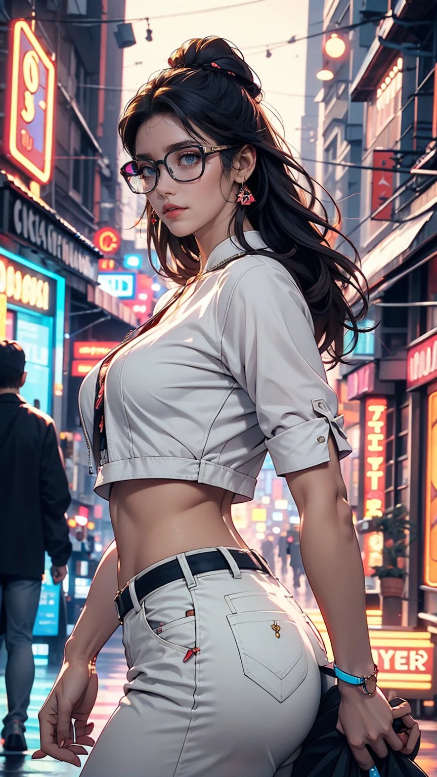 cowgirl holding a blank banner amish clothing shirt oversized pants stunning eyes stunning face creamy hair gorgeous hair cowgirl outfit stunning clothes attractive colors amazing colors very detailed and beautiful sun background sunglasses attractive background with her nerdy friend, Awesome Wallpapers, Liv Tyler, Salma Hayek, Highly detailed and beautiful wallpaper, HD Images - Auto Font - Neon Font,, , Neon Blue, Neon lights of various colors, cyber punk,, Colorful neon lights