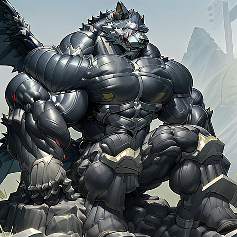 (masterpiece, best quality, detailed:1.2) detailed full body, 8K, freddy, wolf muscular werewolf, muscular! Commission for High Res,
unusually developed muscular body, body full of huge muscles.
pectorales enormes. Exaggeratedly huge muscles. Gigachad Muscular, 8K, Masterpiece, highres, future fiction. black visor, Detailed head, Detailed Body,full body, Detailed abs, wearing crNanosuit, Spread wings, It has wings. have big wings. i strong and imposing, thicc, sitting on the throne, nj5furry, big penis (black color), long legs,