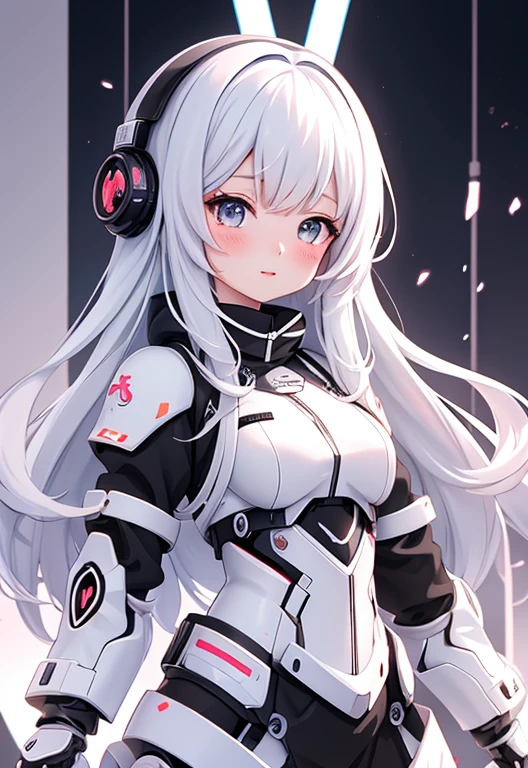 Hair color#CEC8D2 bionic human feeling(The gray heart exposed in the chest)
Anime girl in black and white clothing,Anime drawing inspired by Moto Sorayama,Trends on Pixiv,new doctrine,Broken beautiful female robot! ,Anime robot mixed with organic,Wearing white futuristic armor,White-haired god,Glossy white armor anime goddess white armor,全身披著銀色鎧甲
帶著藍色蝴蝶結Anime girl in black and white clothing,Inspired by Leng Mei、pixiv、tachisme、Girls' Frontline宇宙、ahegao face、Exquisitely detailed anime paintings。Girls' Frontline, 來自Girls' Frontline, ahegao, Close-up of young anime girl, Girls' Frontline風格, Black anime pupils in her eyes