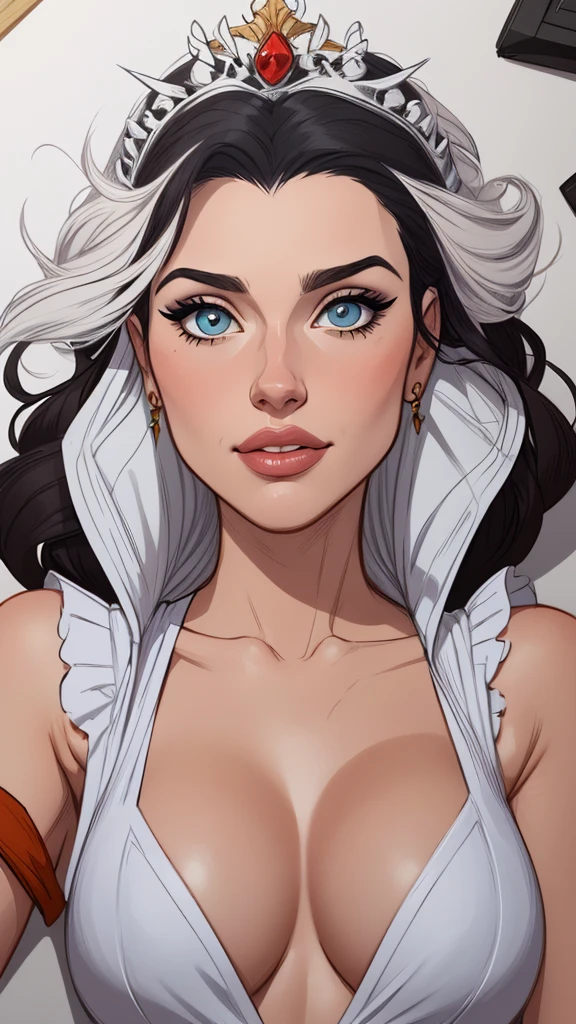 estilo de desenho animado:1.2), Geena Davis s Mulher brasileira desenho ART Artline mulher Imagem cartoon de uma mulher , roupas sensuais , garota super valente destemida , Ilustra??o estilo desenho animadocabelo preto ondulado, estilo de arte dos desenhos animados, estilo de arte dos desenhos animados, digital illustration style, design de personagens altamente detalhado, arte digital detalhada fofa, Fan art horror character design portrait, beautiful curly black hair digital illustration high quality portrait, arte em quadrinhos, retrato do design do personagem, Naked busty woman with medium breasts cartoon style female character Geena Davis mercenary warrior Female character Queen Anna of Arendelle with battle scars Cartoon image of a woman .Ilustra??o estilo desenho animado, estilo de arte dos desenhos animados, estilo de arte dos desenhos animados, digital illustration style, design de personagens altamente detalhado, arte digital detalhada coragem, Forest fan art, Design de personagens de retrato, beautiful digital illustration, retrato de alta qualidade, Arte em quadrinhos, mulher jovem cabelo com transas lindas . Queen Anna of ArendelleBeautiful lined eyes Medium large bust and wonderful sexy clothes. image expression of sexual desire from waist to head illustration Queen Anne of Arendelle