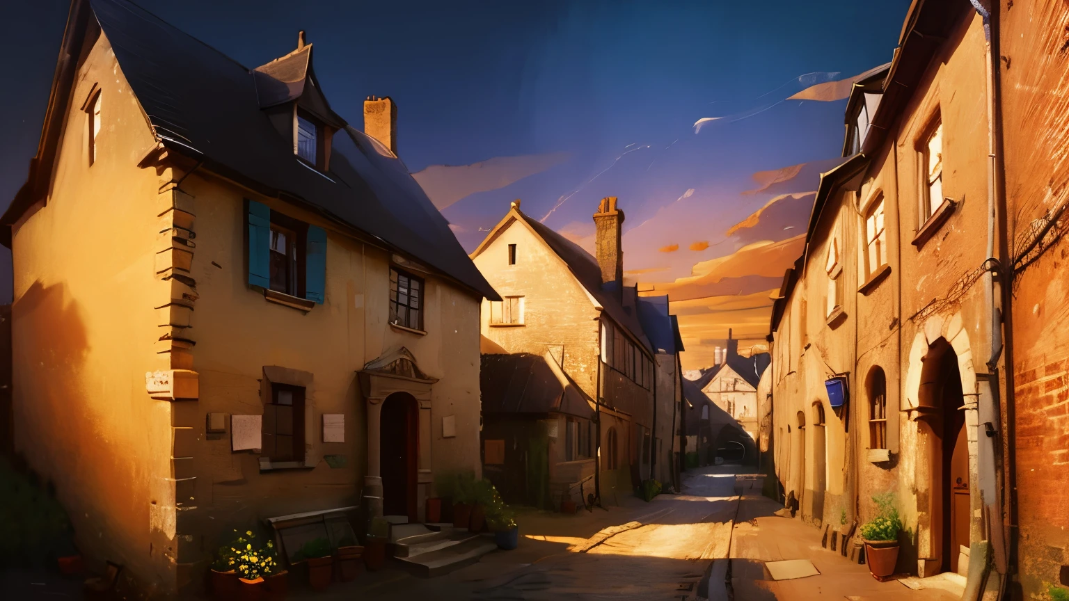 Medieval European Streets、Nostalgic Landscape