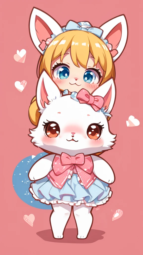 Cute bunny chibi girl furry kawaii Original very tender 