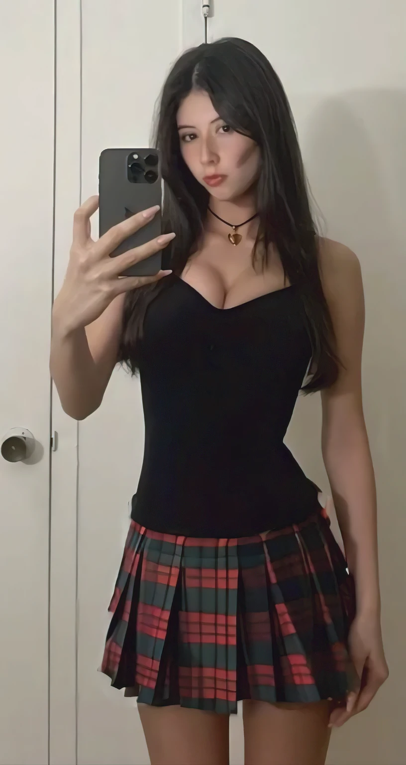 school red plaid skirt