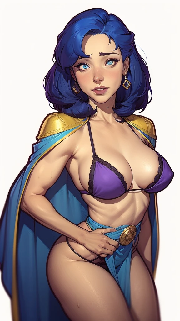 a close up of a woman in a bikini and a cape, Lois van Baarle e Rossdraws, CO Commission, personagem do rei dos lutadores, personagem de estilo anime, high resolution commission, no estilo digite germe, style digite germe, modelo uniforme | digite germe, fanart requintada altamente detalhada, extremely detailed digite germe, inspirado em rossdrawsdigital, design de personagens altamente detalhado, arte digital detalhada coragem, Forest fan art, Design de personagens de retrato, beautiful digital illustration, retrato de alta qualidade, Arte em quadrinhos, mulher jovem cabelo com transas lindas . Queen Anna of ArendelleBeautiful lined eyes Medium large bust and wonderful sexy clothes. image expression of sexual desire from waist to head illustration Queen Anne of Arendelledigital, design de personagens altamente detalhado, arte digital detalhada coragem, Forest fan art, Design de personagens de retrato, beautiful digital illustration, retrato de alta qualidade, Arte em quadrinhos, mulher jovem cabelo com transas lindas . Queen Anna of ArendelleBeautiful lined eyes Medium large bust and wonderful sexy clothes. image expression of sexual desire from waist to head illustration Queen Anne of Arendelle