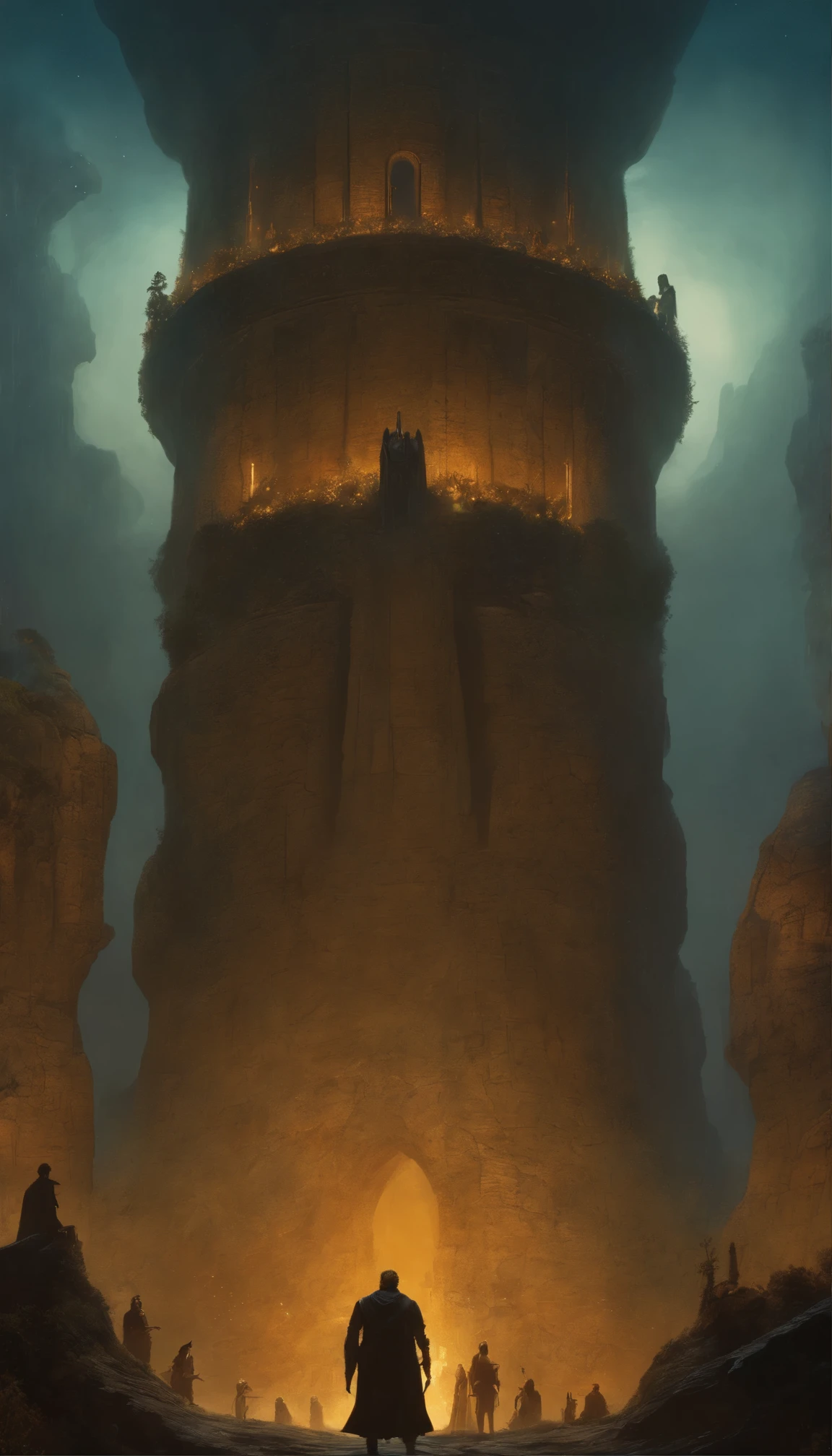 A masterpiece exists, a gigantic creation of a futuristic city adorned with towering robotic heads - intricately designed non-human faces lit up under the cinematic lights.。This stunning artwork boasts 16K UHD resolution.、It is the brainchild of art legends Peter Glick and Dan Mumford.、Beksinski and James Jean、Michael Whelan and Pixar、And it brings to mind the ingenious pairing of Justin Gerard and Greg Rutkowski.。Daniel Merriam、Andreas Rocha、The painting is meticulously executed in a style reminiscent of John Howe.、