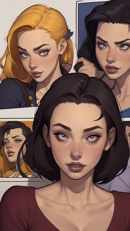 Cartoon style digital illustration style GTA digital style, estilo atompunk design de personagens altamente detalhado, arte digital detalhada coragem, Forest fan art, Design de personagens de retrato, beautiful digital illustration, retrato de alta qualidade, Arte em quadrinhos, mulher jovem cabelo com transas lindas . Queen Anna of ArendelleBeautiful lined eyes Big blonde bust and wonderful sexy clothes. image expression of sexual desire from waist to head illustration Queen Anne of Arendelle atompunk style Fallout 4 style pose playboy magazine with beautiful breasts without clothes wonderful breasts Character Christina Ricci black hair style Morticia AddamsCartoon image of a woman .cartoon style illustration, estilo de arte dos desenhos animados, estilo de arte dos desenhos animados, digital illustration style, um close up de um desenho animado de uma mulher em um traje, Adam Hughes, Branca de Neve as a d & lutador, Branca de Neve, estilo pinup em quadrinhos, inspirado por Bruce Timm, por Bruce Timm, zenoscope, retrato de Branca de Neve, estilo de quadrinhos, Design de personagens de quadrinhos dos anos 90, Otto Schmidt, arte em estilo de quadrinhos, arte em quadrinhosum close de uma mulher com cabelo ruivo e blusa preta, lazy art style, retrato de personagem em close, close da arte do personagem, arte do personagem charlie bowater, estilo de arte de charlie bowater, lazy |, Martin then portrait of artwork, close do retrato do personagem, no estilo de Ross Tran, .loira eoartcore e Charlie Bowaternsfw,obra-prima,maximum quality,((fichas de personagem,mesmo personagem,Pressure gauges,face lateral,solas)),scene of change of environment,pose too,fax de penteado,Pose Jitai,Cartaran Betarola,(fundo simples、fundo branco:1.3),lighting,multiple view, ((mulher)), corpo todo, sensual girl, nu, feliz, sorriso, ajustar, esportivo, cabelo loiro,cabelo muito curto,corte de cabelo de duende, sobrancelhas escuras, olhos a
