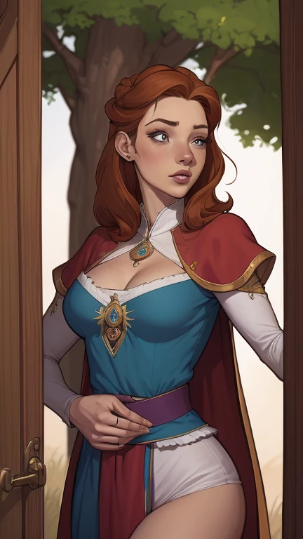 digital, design de personagens altamente detalhado, arte digital detalhada coragem, Forest fan art, Design de personagens de retrato, beautiful digital illustration, retrato de alta qualidade, Arte em quadrinhos, mulher jovem cabelo com transas lindas . Queen Anna of ArendelleBeautiful lined eyes Medium large bust and wonderful sexy clothes. image expression of sexual desire from waist to head illustration Queen Anne of Arendelle