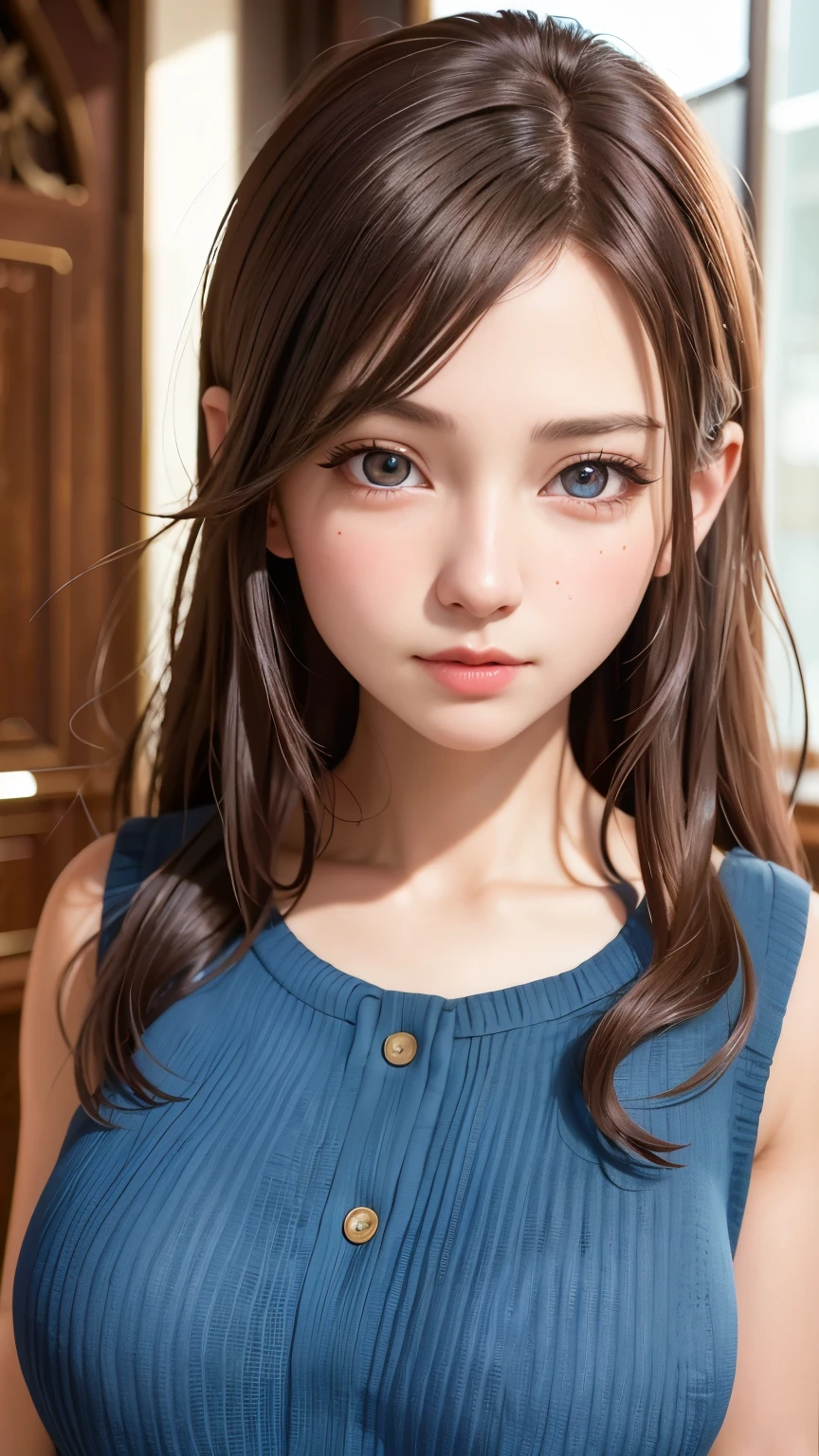 (masterpiece, highest quality:1), (Realistic:1.2), Light, Depth of written boundary, (Detailed face, Face Focus:1), Game CG, Super detailed, 8k, Intricate details, Hello, One girl, alone,,Big eyes,anime, View Viewer,