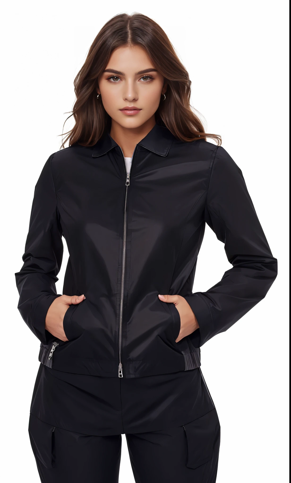 a woman in a black couro jacket posing for a picture, couro jackets, couro clothing, black couro jacket, couro jacket, couro clothes, black couro slim clothes, wearing a black couro jacket, black couro garment, wearing couro jacket, wearing a couro jacket, couro, short couro coat, very aesthetic couro jacket, casaco de couro preto azeviche colante, jaqueta preta