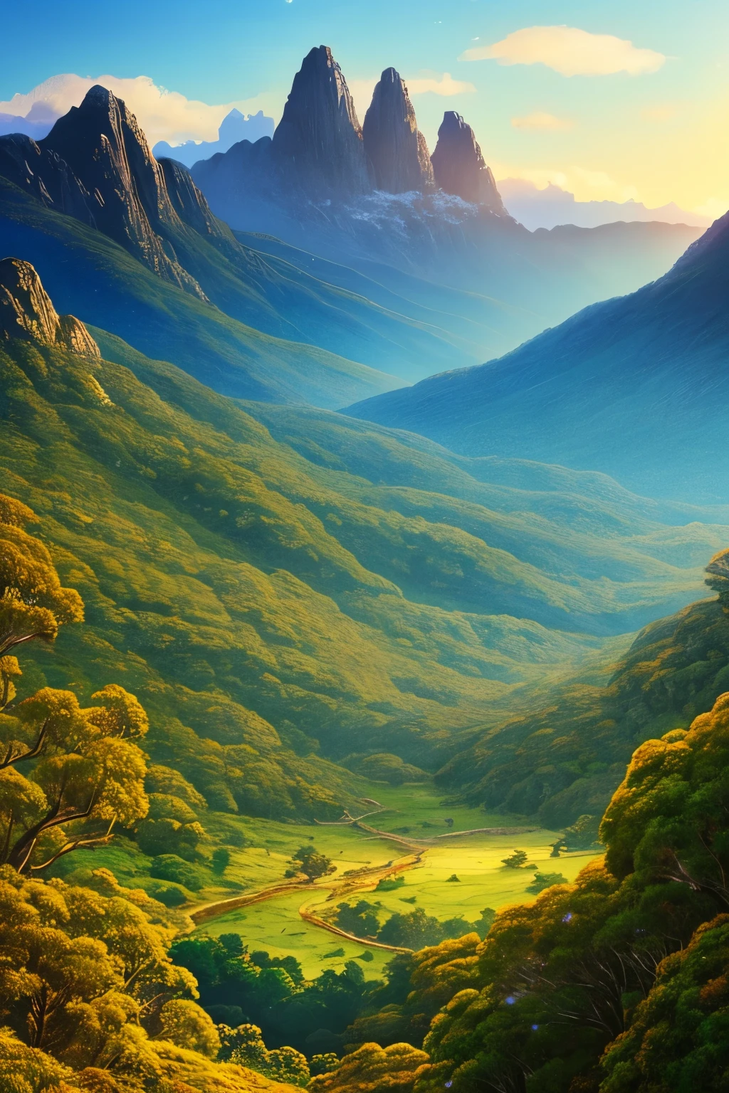 A highly detailed anime illustration, Tasmania Cradle Mountain
landscape,
vintage, dreamy, drawing, trending on artstation, UHD, (((by Quentin de Warren))):1.8, atmosphere, luminosity