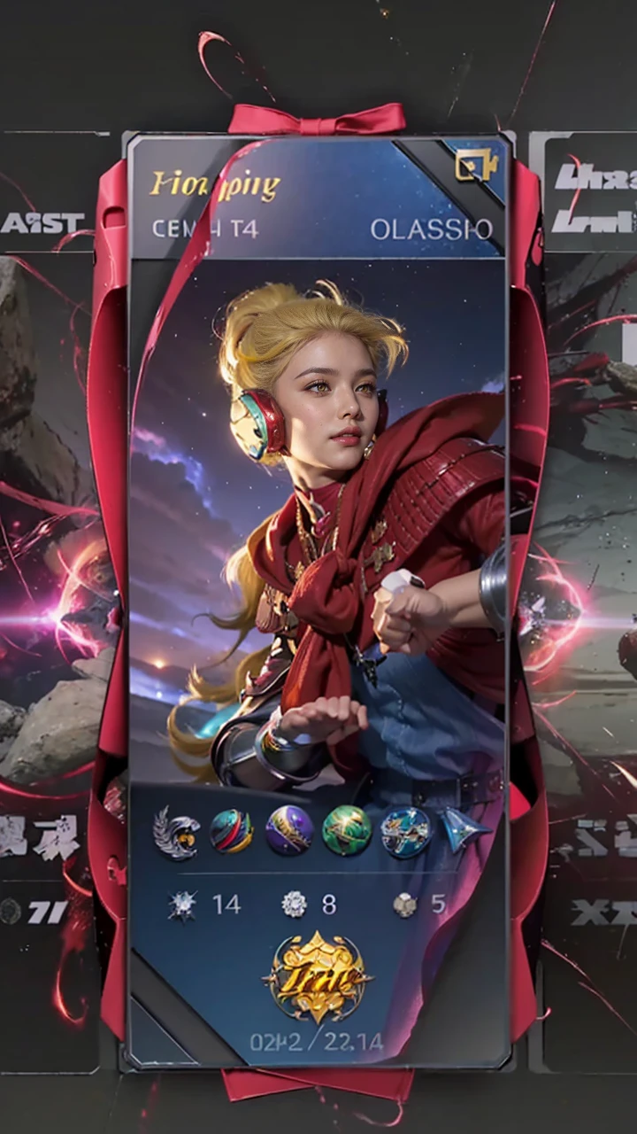 (female:1.2), 8k, ultra hd, ultra detailed texture, hyper realistic, masterpiece, detailed texture, detailed face, detailed skin, detailed lighting, (photorealistic:1.5), best quality, beautiful lighting, cinematic lighting, professional lighting, ultra highres, realistic, detailed hair, real hair, high quality, (realskin:1.5), extremely detailed, finely detail, ultra-detailed, 1girl, solo, flying, (yellow eyes:1.5), v-shaped eyebrow, lips, parted lips, smile, teeth, white skin, nose, pretty, beautiful, make up, cute face, long hair, yellow hair, ponytail, large breasts, cleavage, pauldrons, gauntlets, purple bodysuit, Long sleeve, armor shoulder, sword, holding sword, dual wielding, planted sword, \(mobile legends\), depth of field, looking aways, skin tight, amazing pose, glowing, cloud, sky, condensation trail, outdoors, blurry background