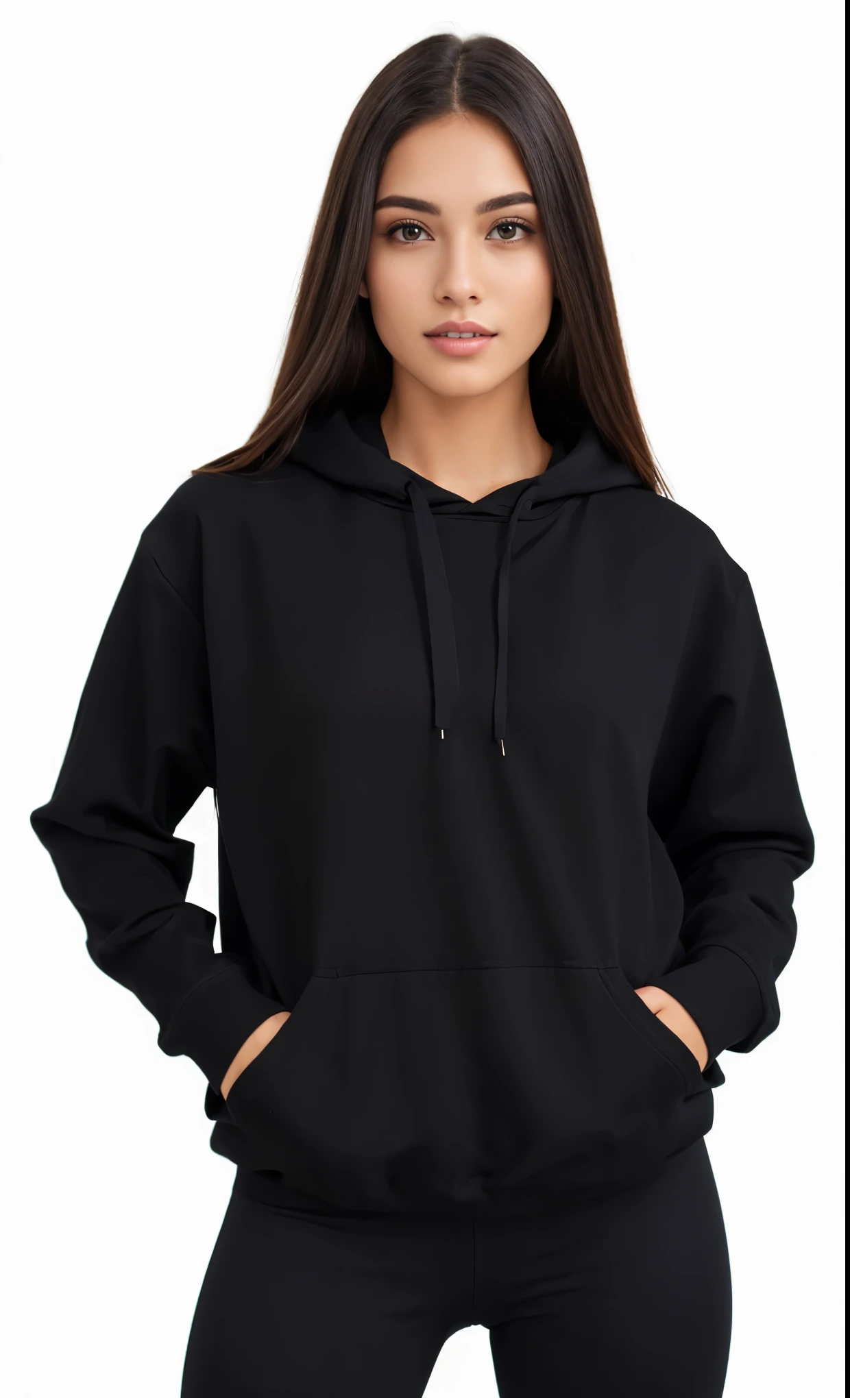 a woman in a black capuz and leggings posing for a picture, wearing a black capuz, black capuz, in a black capuz, black capuz techie, girl wearing capuz, wearing a capuz, wearing capuz, capuz preto, capuz, black haired girl wearing capuz, wearing an oversized capuz, dressed black capuz, wearing jeans and a black capuz, vestindo um capuz