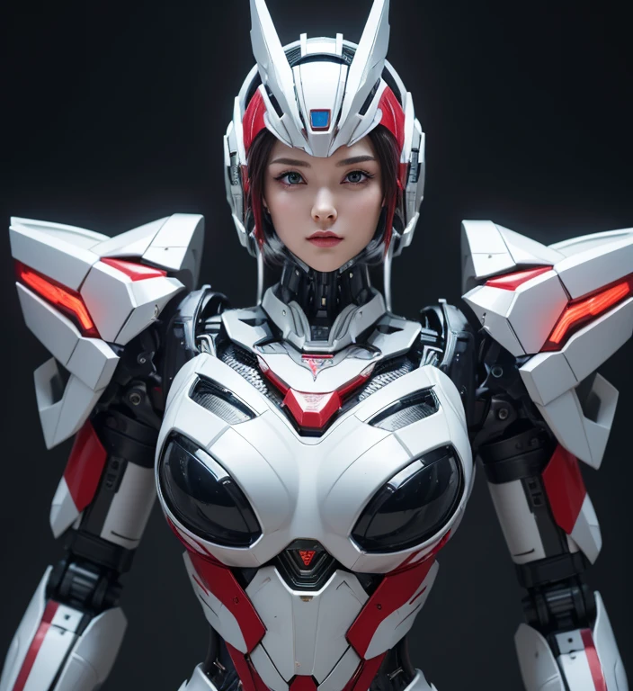 Textured skin, Super Detail, high details, High quality, Best Quality, hight resolution, 1080p, hard disk, Beautiful,(Elita One),beautiful cyborg woman,Mecha Cyborg Girl,Battle Mode,Girl with a Mecha Body,She wears a futuristic Transformers mech,Fulll body Shot,A powerful cyborg woman, sleek and futuristic, with advanced mechanical augmentations that enhance her strength and capabilities.