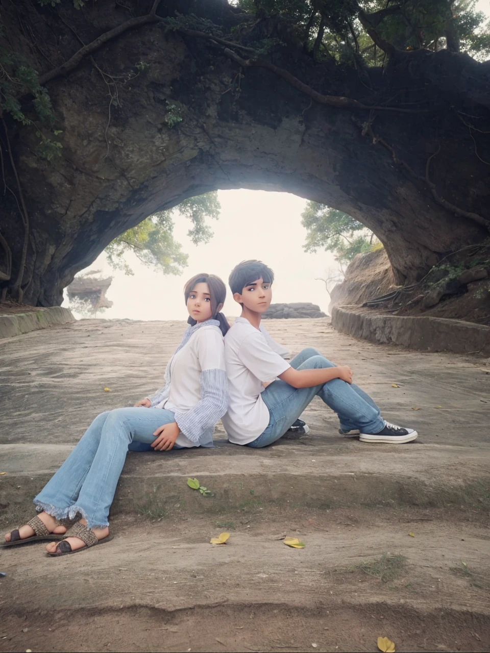 boy and woman
