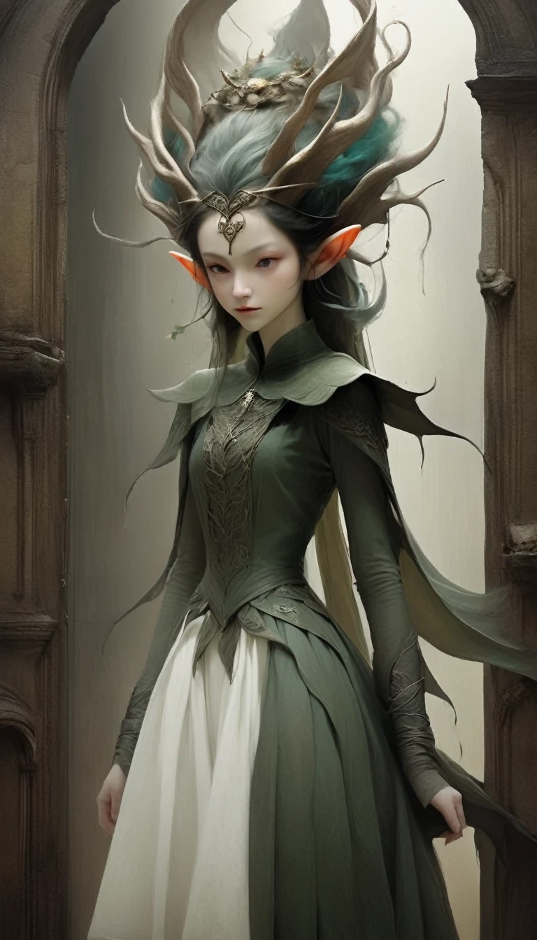 in style of Gabriel Pacheco，Elf