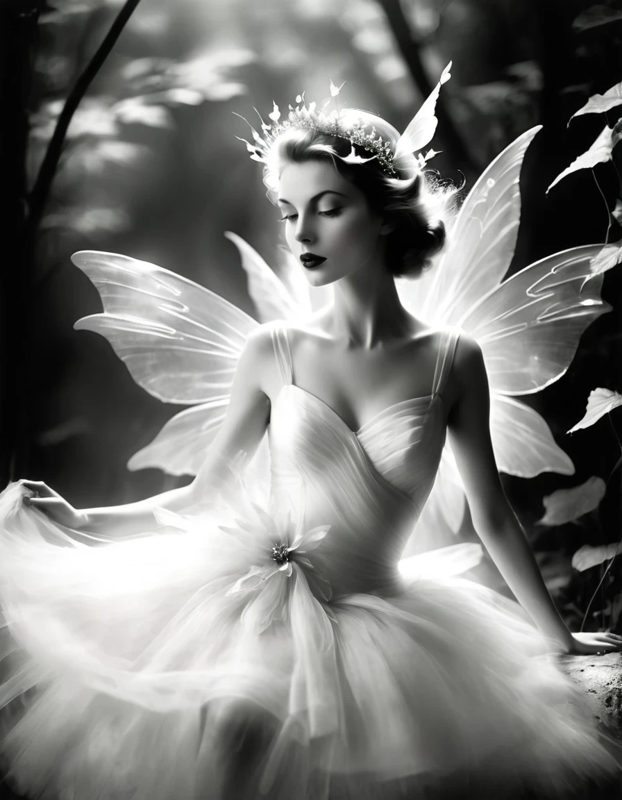 in style of Lillian Bassman，Fairy Queen