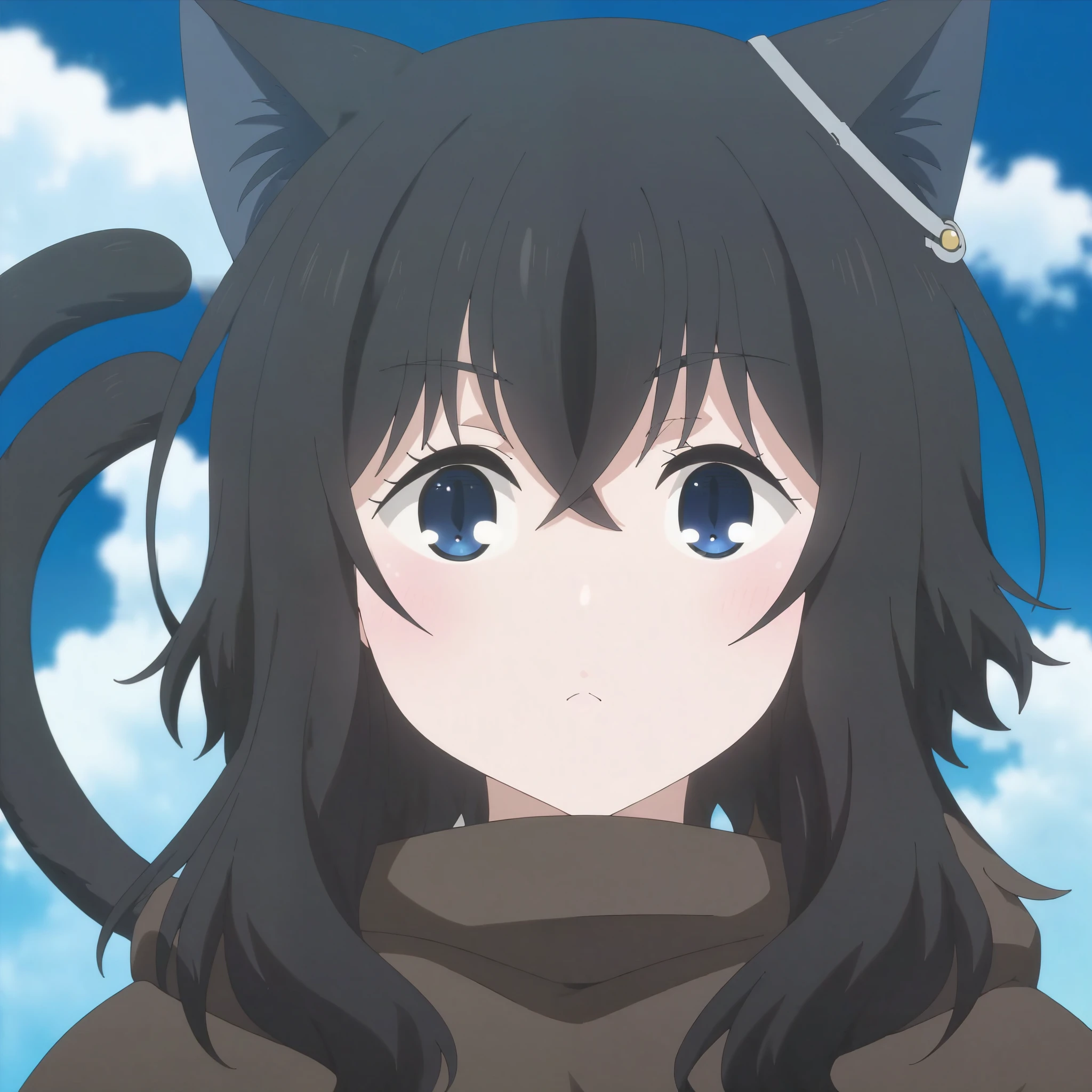 score_9, score_8_up, score_7_up, best quality, masterpiece, absurdres, 1girl, fran, Tensei Shitara Ken Deshita, undersized clothes, , cat tail, skin tight, detailed eyes, upper body,