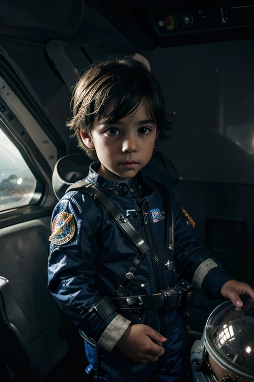 in outer space in a spacesuit