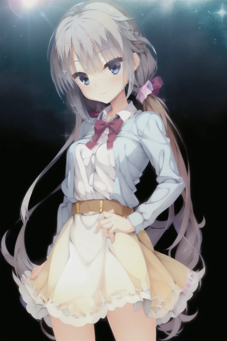 Absurd, High resolution, (Anime Style:1.1), ((Tabletop)), ((highest quality)), (超detailed), (beautiful), solo, beautiful face, (Cowgirl Shot:1.2)、(lift),Cute girl standing on the street of a Mediterranean port city,Wind,Light blue hair, 青いeye,Very long twin tails,White Dress,blue sky,smile,Double teeth,eyeを閉じて,View Viewer,Lens flare,dramatic, Coastal、赤いeye、Insert a vibrator、Put your hands on your hips,expensive_solve, clear_image, expensive_Contrast, 8k, Sparkling, beautiful_detailed_face_and_eye, (Silver Hair:1.25), 白 eye,expensive_solve, clear_image, expensive_Contrast, 8k, Sparkling, beautiful_detailed_face_and_eye, (Brown Hair:1.25), 白 eye,Black background