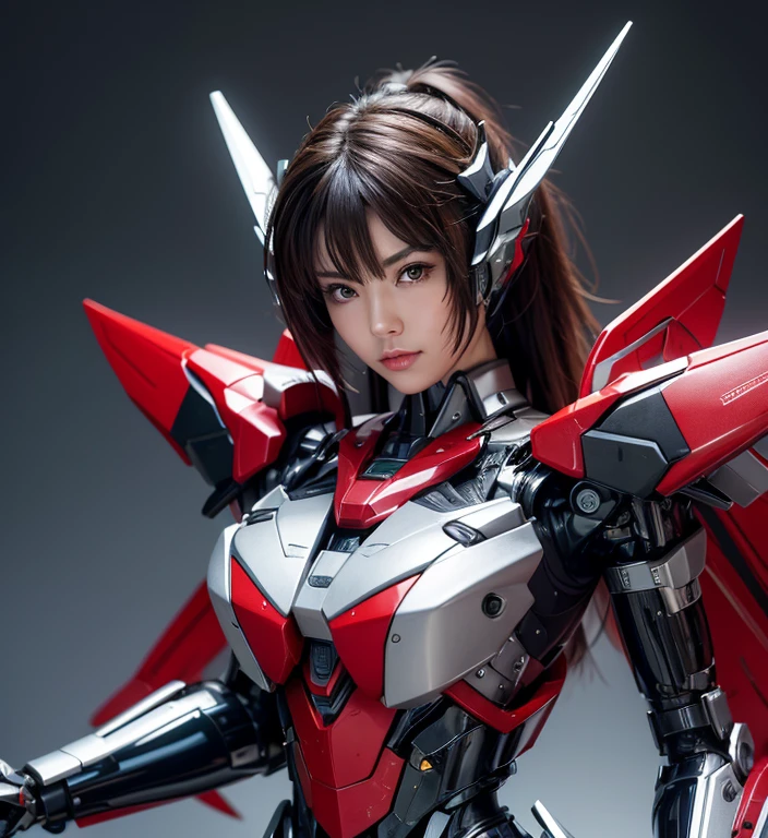 Textured skin, Super Detail, high details, High quality, Best Quality, hight resolution, 1080p, hard disk, Beautiful,(Windblade),beautiful cyborg woman,Mecha Cyborg Girl,Battle Mode,Girl with a Mecha Body,She wears a futuristic Transformers mech,Fulll body Shot,A powerful cyborg woman, sleek and futuristic, with advanced mechanical augmentations that enhance her strength and capabilities.