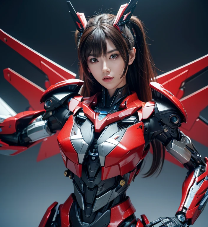 Textured skin, Super Detail, high details, High quality, Best Quality, hight resolution, 1080p, hard disk, Beautiful,(Windblade),beautiful cyborg woman,Mecha Cyborg Girl,Battle Mode,Girl with a Mecha Body,She wears a futuristic Transformers mech,Fulll body Shot,A powerful cyborg woman, sleek and futuristic, with advanced mechanical augmentations that enhance her strength and capabilities.