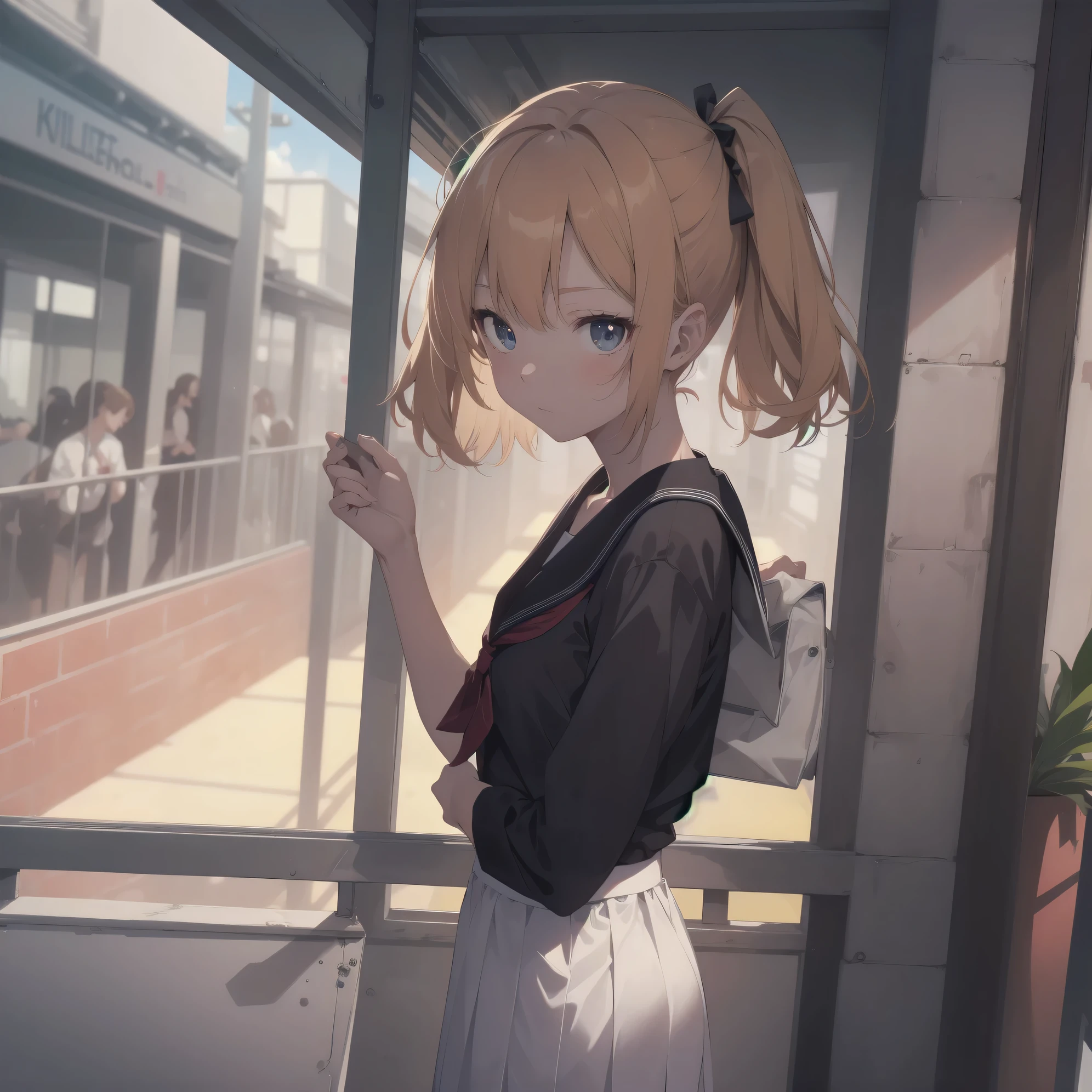 ultra-absurdres-Top quality by artist God, ultra-detailed, high resolution, anime moe artstyle, best anime 8k konachan wallpaper, pixiv contest winner, pool:2810, perfect anatomy,break, 1girl, (Please draw a girl walking sleepily to school alone. )break,(Solo,little female, 13-year-old:1.3),Full limbs, complete fingers,a junior high school student, (very short hair), short cut, flat chest, , small butt, small black eyes, beautiful detailed eyes, well-proportioned iris and pupils, expressive eyes, highres detailed hair, soft expression, salor school_uniform, sailor collar, serahuku, bow, pleated skirt,(Detailed Lighting), (Detailed background), in the School commute route. break,super detailed skin, Best cinematic lighting powered by famous artist, 8k,beauty illustration,photoshop_(medium),very aesthetic,break,((artist:drawfag )), artist:clamp ,artist:carnelian ,artist:kantoku ,