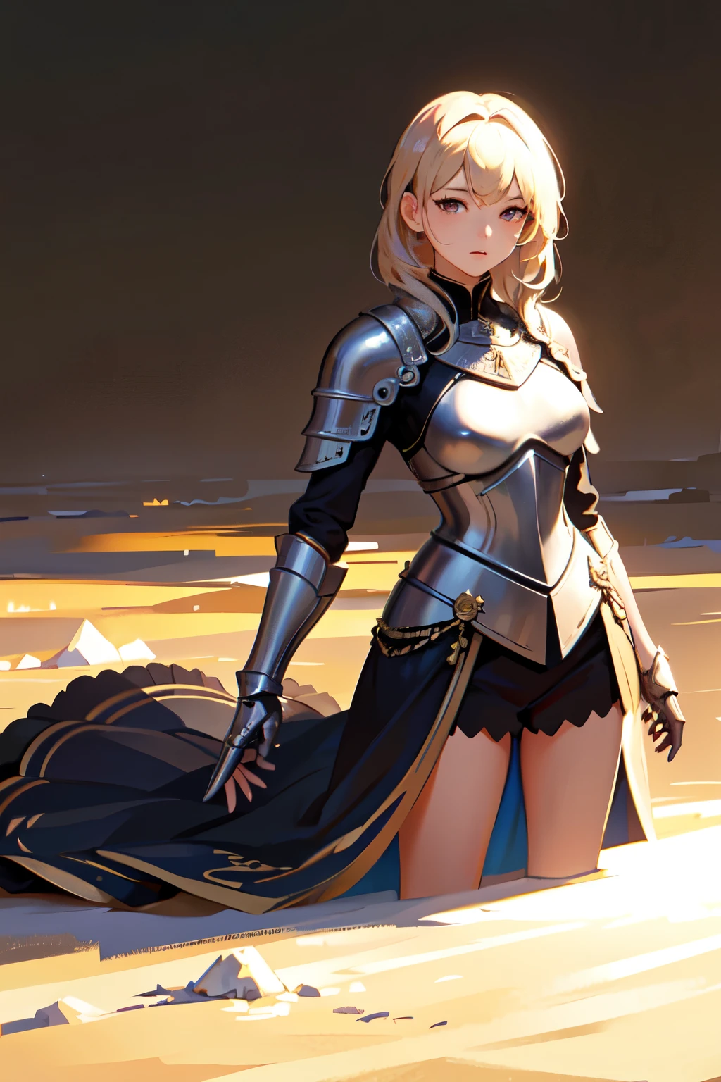 (masterpiece,highest quality,Super detailed,Ultra-high resolution,Detailed Background),(One woman),whole body,female knight,Charm,