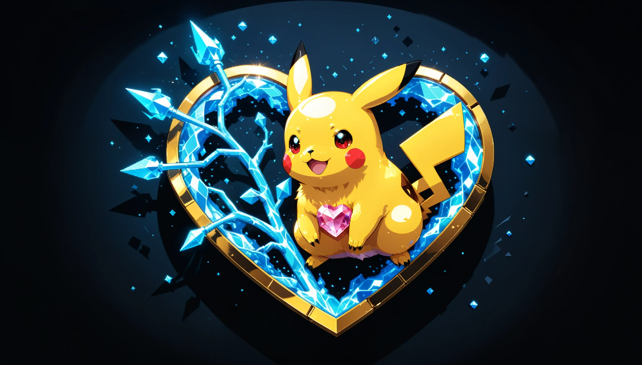 (in style of Nick Veasey:1.4),(in style of A. R. Penck:1.2),
bright colors,conceptual design of the transparent glass human heart (organ),(pokemon sm:1.4) sytle,((pixel style:1.5) pikachu closeup:1.5),(gold case:1.3),(blue fire heart (organ) closeup:1.4),(Flexible Polyhedron:1.3),(Rose Quartz:1.3),(blue fire draws lines:1.3),(the red crescent moon background:1.4),sharp,sharp image,(insanely detailed and intricate, hypermaximalist, elegant, ornate, hyper realistic, super detailed:1.1),extremely detailed,Amazing resolution,8k,(Ray Tracing:1.3),masterpiece,(Particle Effects:1.3),(Beautiful Effects:1.3),
BREAK
(darkness:1.4),(extreme shadows:1.4),(Best Shadow:1.4),dark atmosphere,