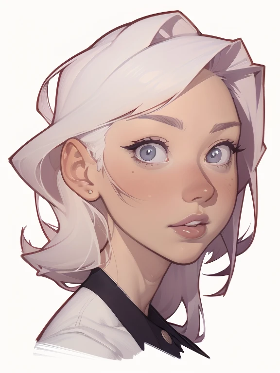 Personagem Atriz Jennifer Connellyomagem de desenho animado de uma mulher .cartoon style illustration, estilo de arte dos desenhos animados, estilo de arte dos desenhos animados, digital illustration style, design de personagens altamente detalhado, arte digital detalhada fofa, City fan art, Design de personagens de retrato, beautiful digital illustration, retrato de alta qualidade, Arte em quadrinhos, mulher jovem.  expression of sexual desire white background