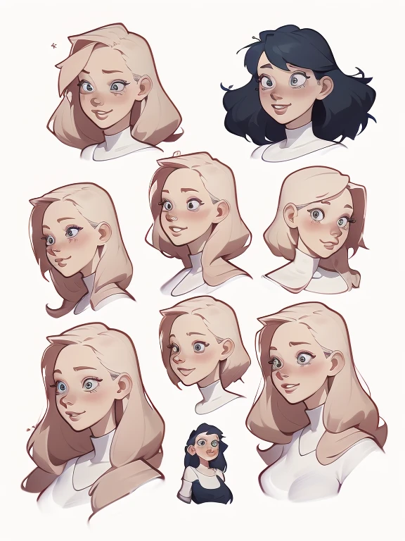Personagem Atriz Jennifer Connellyomagem de desenho animado de uma mulher .cartoon style illustration, estilo de arte dos desenhos animados, estilo de arte dos desenhos animados, digital illustration style, design de personagens altamente detalhado, arte digital detalhada fofa, City fan art, Design de personagens de retrato, beautiful digital illustration, retrato de alta qualidade, Arte em quadrinhos, mulher jovem. expression of sexual desire white background