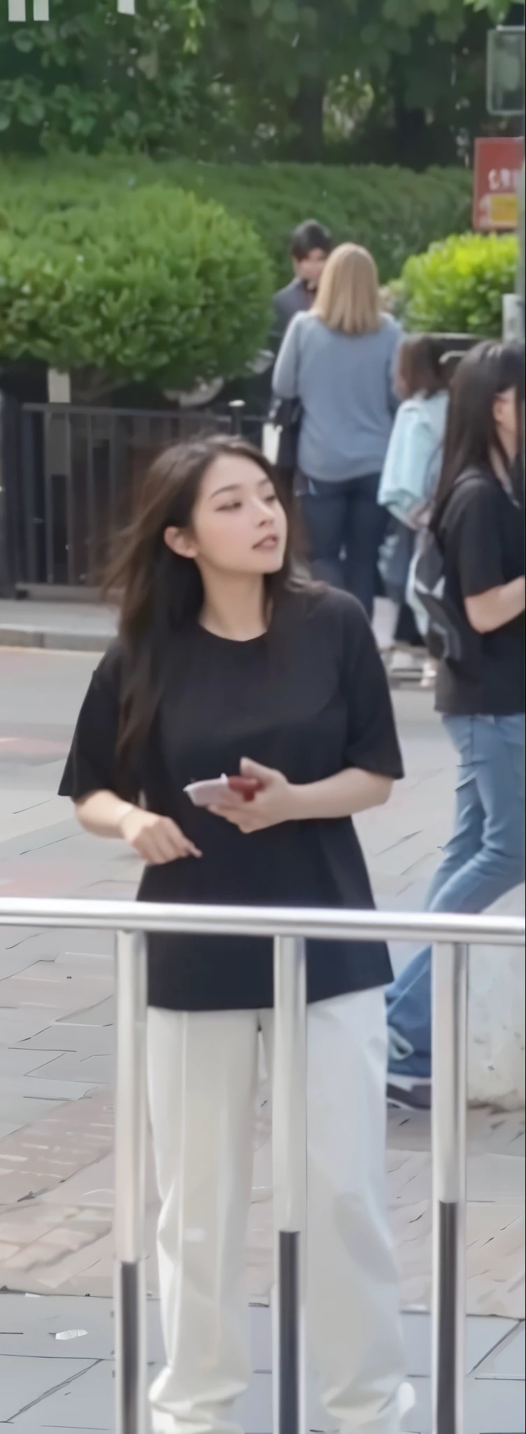 According to the girl in the picture，Draw HD anime avatar，Ultra-clear，There is a sea of flowers on the back，Clear facial features，Change the background to a sea of flowers