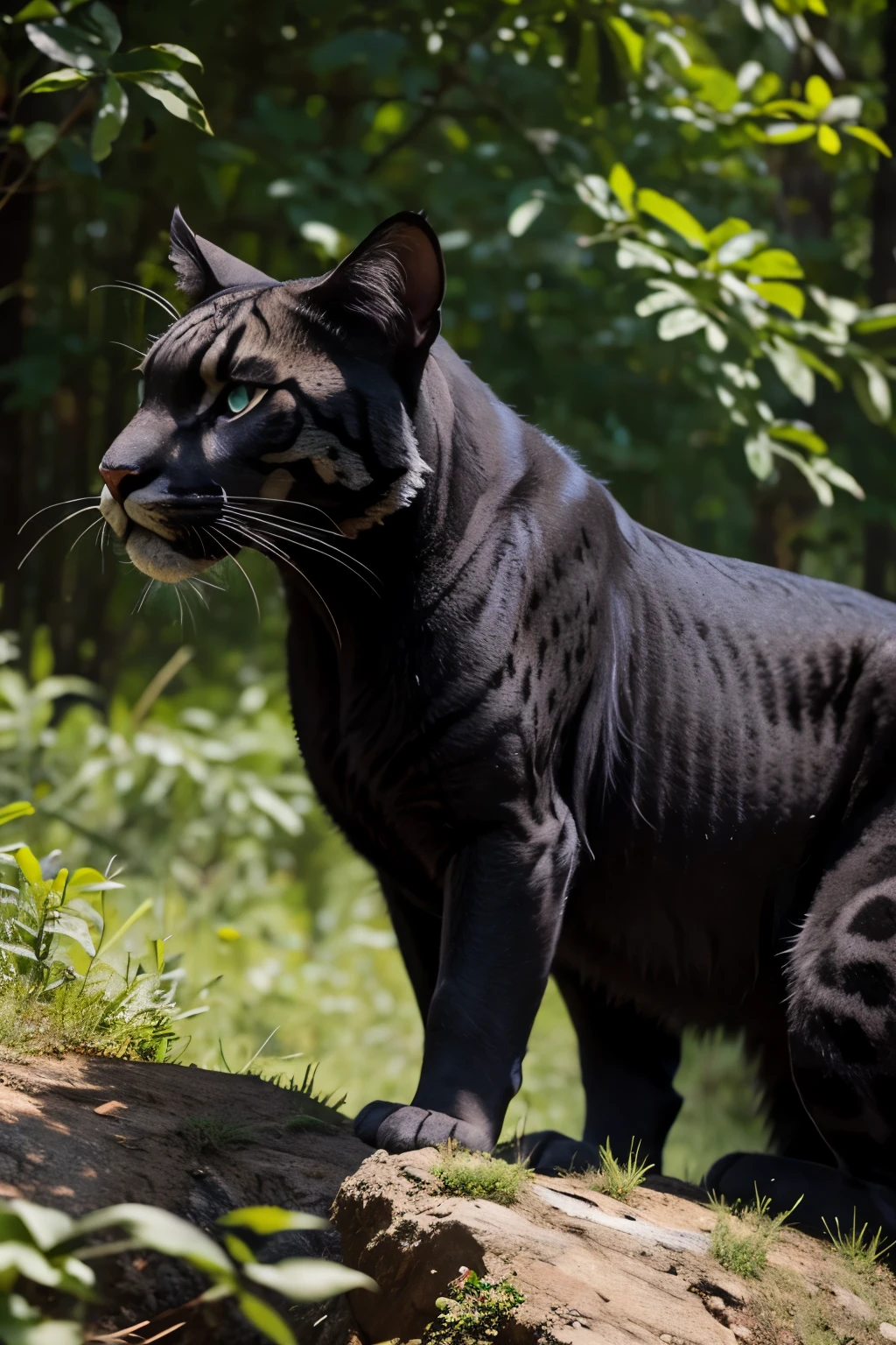 Mezcla de pantera negra y puma