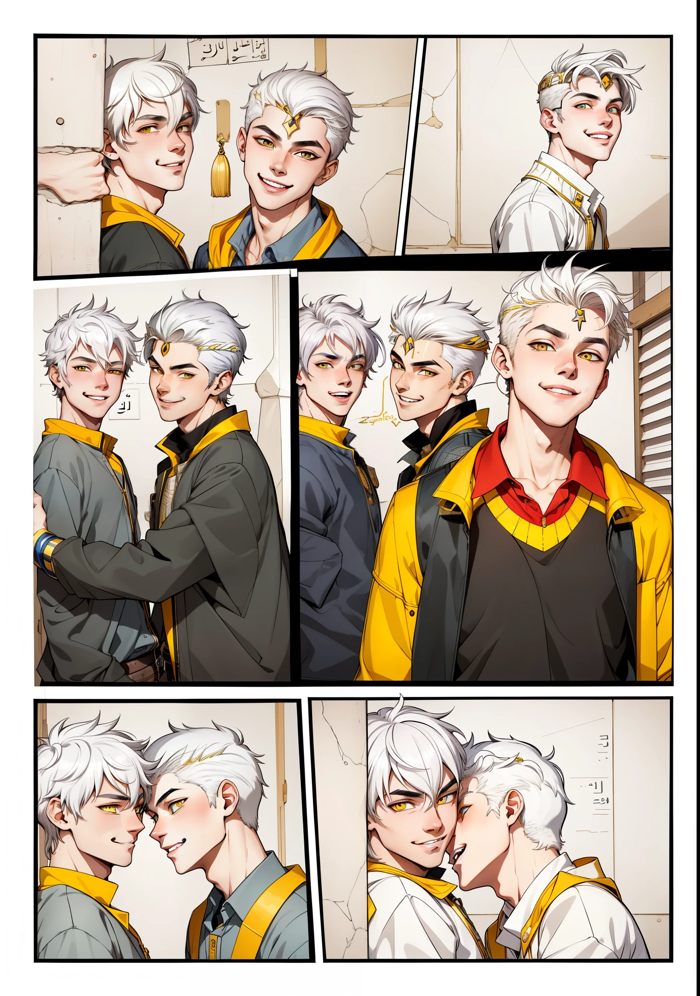 cute 16 year old men smile mischievously handsome 16 year old boys in ancient egypt white hair yellow eyes mischievous smile