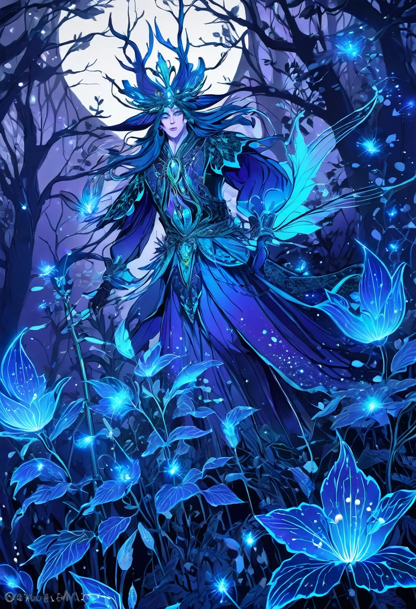 Oberon, King of the Fairies、Marker Outline Sketch、Very detailed、4k、Very detailed、Intricate details、Striking colors、Cinematic lighting、creates a dramatic構成、Fantasy Portrait、elegant、Whimsical、magic、mysterious、Ethereal、creates a dramatic、Atmospheric、Fascinating、masterpiece