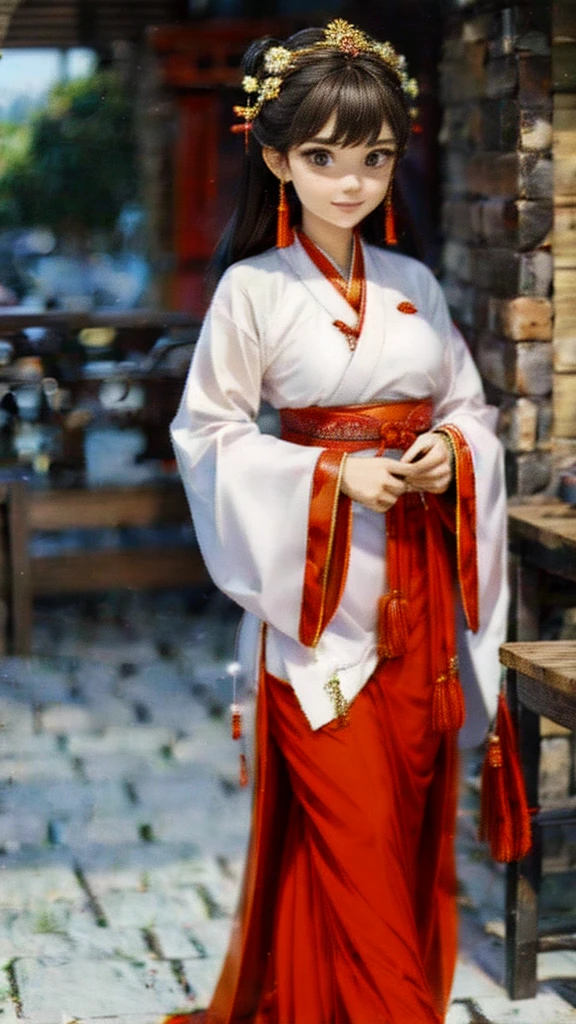 Beautiful woman looking back、Hanfu